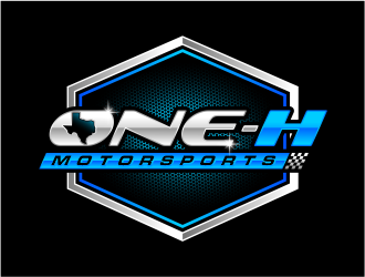 One-H Motorsports logo design by evdesign