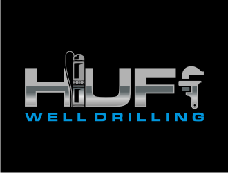 Huff Well Drilling logo design by lintinganarto