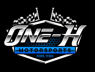 One-H Motorsports logo design by daywalker