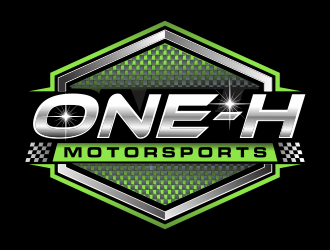 One-H Motorsports logo design by santrie
