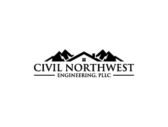 Civil Northwest Engineering, PLLC logo design by wongndeso