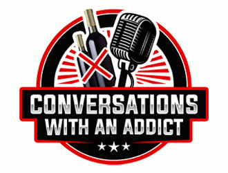 Conversations With An Addict logo design by Bananalicious