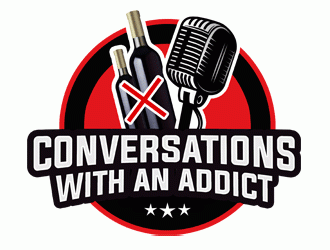 Conversations With An Addict logo design by Bananalicious