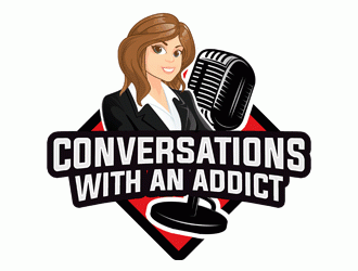 Conversations With An Addict logo design by Bananalicious