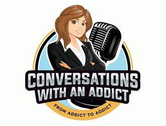 Conversations With An Addict logo design by Bananalicious