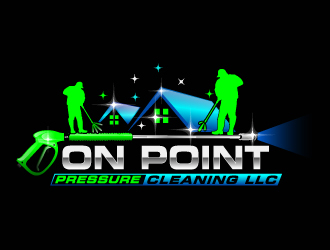 On point pressure cleaning llc logo design by Suvendu