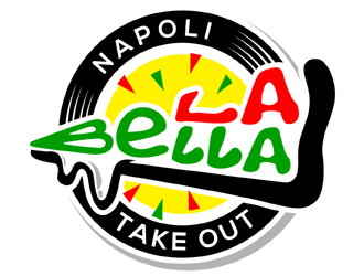 La Bella Napoli Take out logo design by MAXR