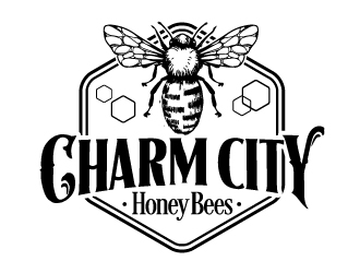 Charm City Honey Bees logo design by ElonStark