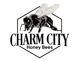Charm City Honey Bees logo design by ElonStark