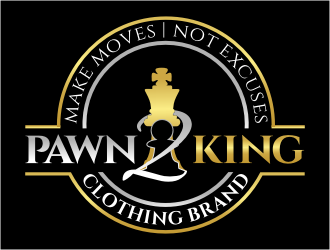 Pawn 2 King Clothing Brand Logo Design