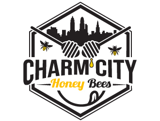 Charm City Honey Bees logo design by Suvendu