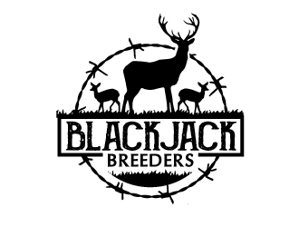 Blackjack Breeders logo design by Foxcody