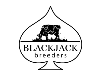 Blackjack Breeders logo design by chumberarto