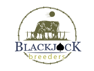 Blackjack Breeders logo design by chumberarto