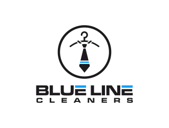 BLUE LINE CLEANERS logo design by GassPoll