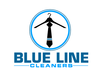 BLUE LINE CLEANERS logo design by ElonStark