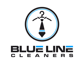 BLUE LINE CLEANERS Logo Design