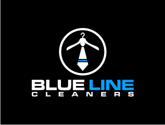 BLUE LINE CLEANERS logo design by blessings