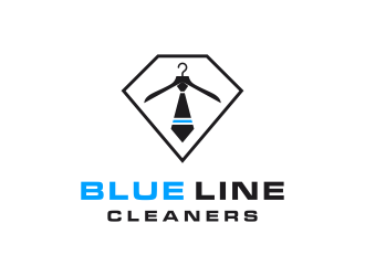 BLUE LINE CLEANERS logo design by funsdesigns