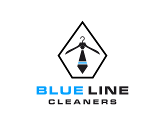BLUE LINE CLEANERS logo design by funsdesigns
