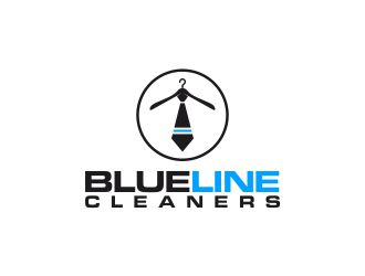 BLUE LINE CLEANERS logo design by assava