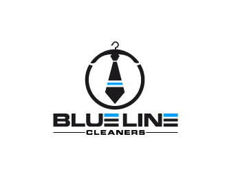 BLUE LINE CLEANERS logo design by my!dea