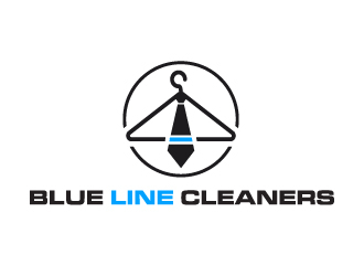 BLUE LINE CLEANERS logo design by logogeek