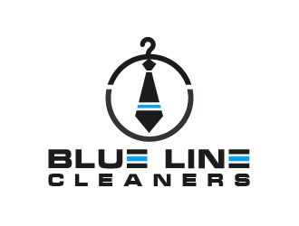 BLUE LINE CLEANERS logo design by keptgoing