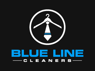 BLUE LINE CLEANERS logo design by bluespix