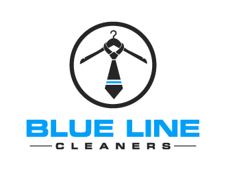 BLUE LINE CLEANERS logo design by bluespix