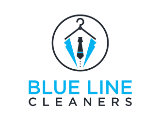 BLUE LINE CLEANERS logo design by Garmos