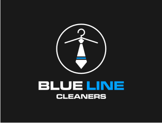BLUE LINE CLEANERS logo design by xorn