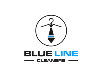 BLUE LINE CLEANERS logo design by xorn