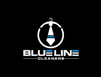 BLUE LINE CLEANERS logo design by my!dea
