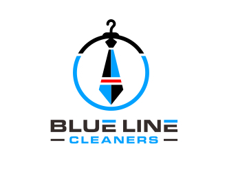 BLUE LINE CLEANERS logo design by aura