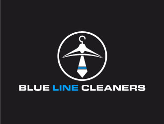 BLUE LINE CLEANERS logo design by Webphixo