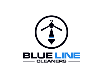 BLUE LINE CLEANERS logo design by goblin
