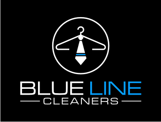 BLUE LINE CLEANERS logo design by puthreeone