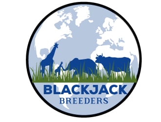 Blackjack Breeders logo design by LogoQueen