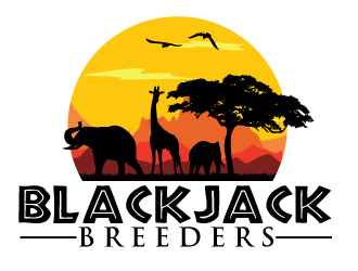 Blackjack Breeders logo design by ElonStark