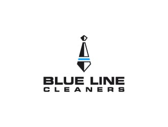BLUE LINE CLEANERS logo design by wongndeso
