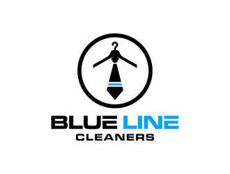 BLUE LINE CLEANERS logo design by Barkah