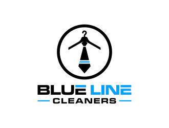 BLUE LINE CLEANERS logo design by Barkah
