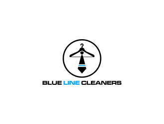 BLUE LINE CLEANERS logo design by luckyprasetyo