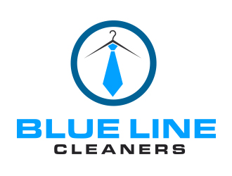 BLUE LINE CLEANERS logo design by AB212