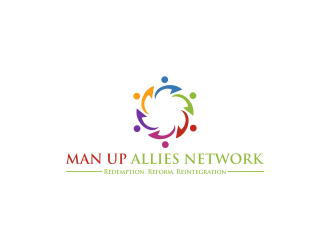 MAN UP ALLIES NETWORK ( Redemption. Reform. Reintegration) logo design by luckyprasetyo
