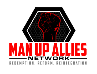 MAN UP ALLIES NETWORK ( Redemption. Reform. Reintegration) logo design by ElonStark