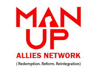 MAN UP ALLIES NETWORK ( Redemption. Reform. Reintegration) logo design by chumberarto