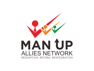 MAN UP ALLIES NETWORK ( Redemption. Reform. Reintegration) logo design by Greenlight