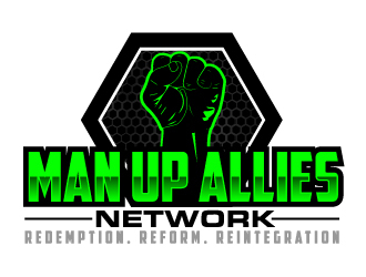 MAN UP ALLIES NETWORK ( Redemption. Reform. Reintegration) logo design by ElonStark